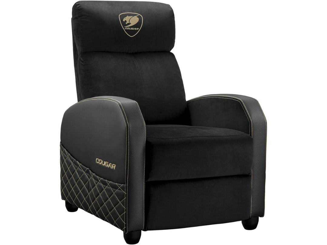 Cougar Ranger Elite Gold Gaming Sofa – Velvet, Reclining, Adjustable Cougar Ranger Elite Gold Gaming Sofa – Velvet, Reclining, Adjustable
